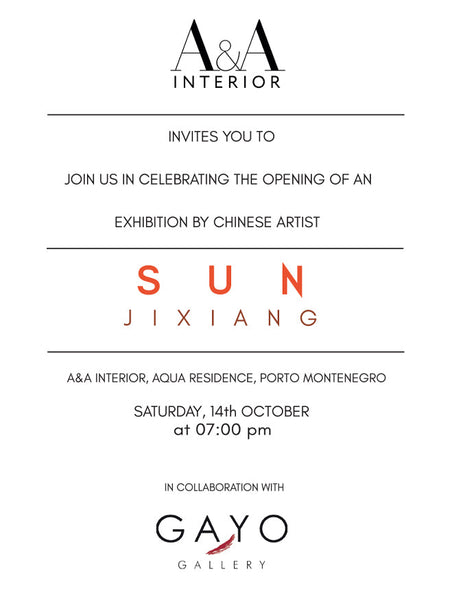 Exhibition poster featuring event details and artwork