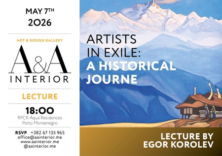 Exhibition poster featuring event details and artwork