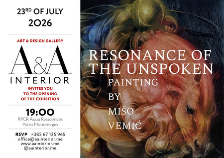 Exhibition poster featuring event details and artwork
