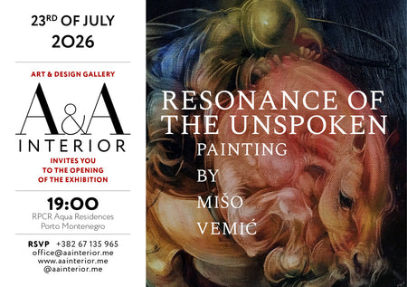 Exhibition poster featuring event details and artwork