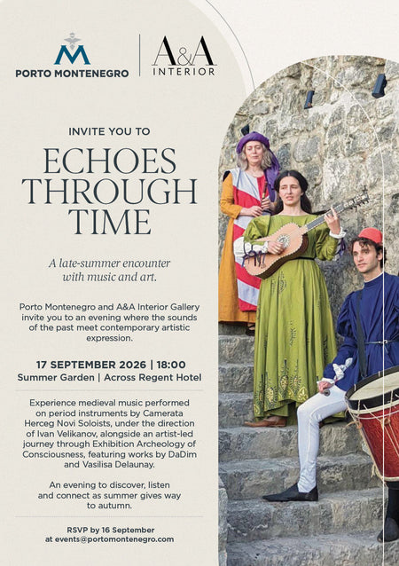 Exhibition poster featuring event details and artwork