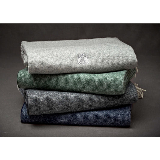 Otis Cashmere Green, with embroidered bee