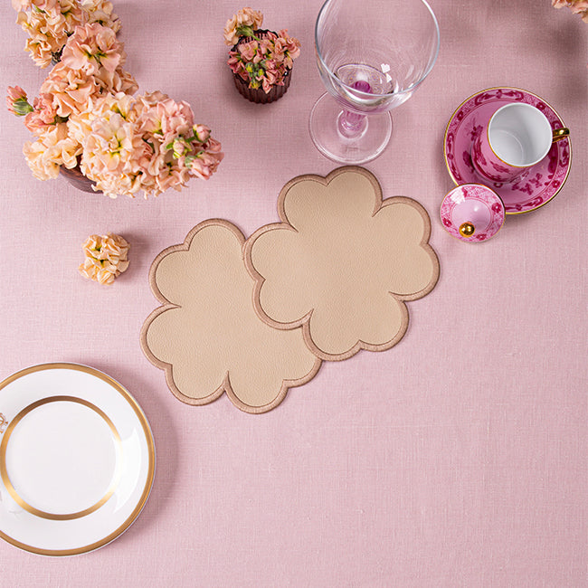 Fleur de Fortune Faux Leather Beige