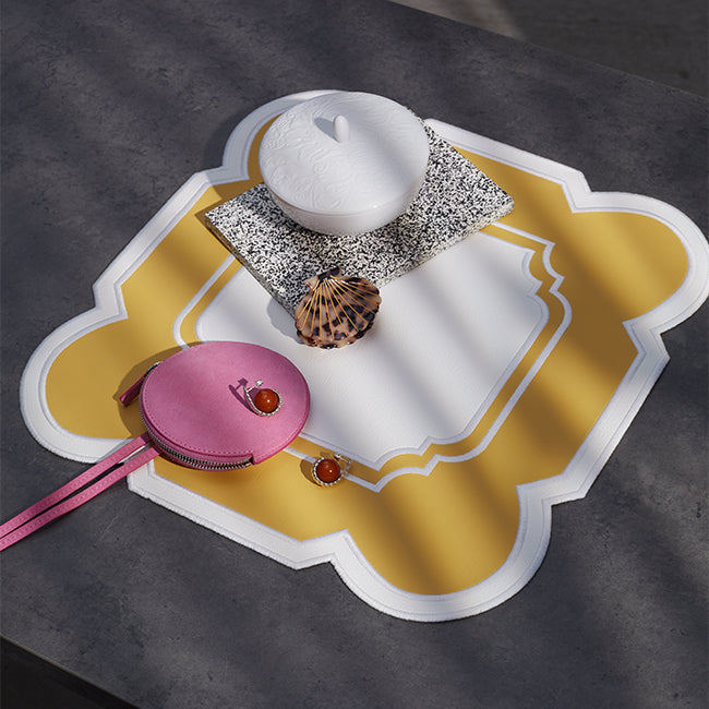 Boston Faux Leather Yellow