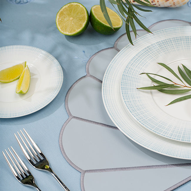 Saint-Jacques Faux Leather Blue-Grey