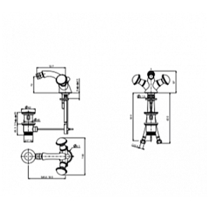 Bathroom Oasis One hole bidet faucet