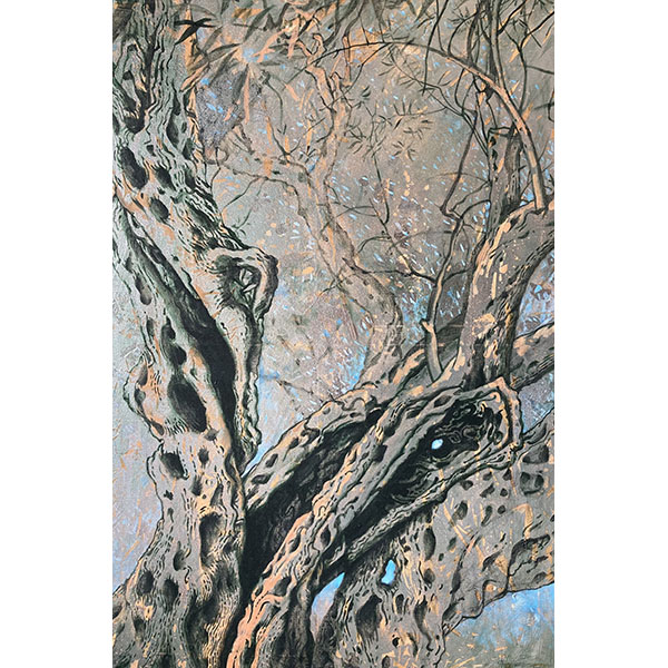 Paintings Irina Korsakova Olive grove, Silver 1 dyptich