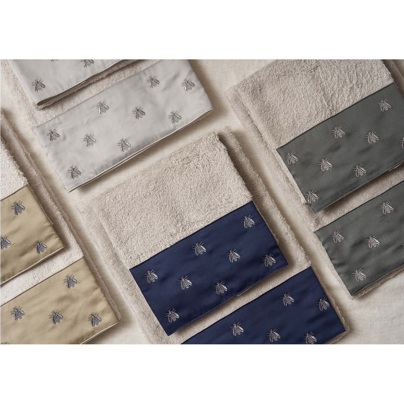 Towel sets Mastro Raphael Api satin Dust blue