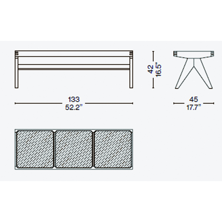 Bench&Pouf Cassina Civil Bench