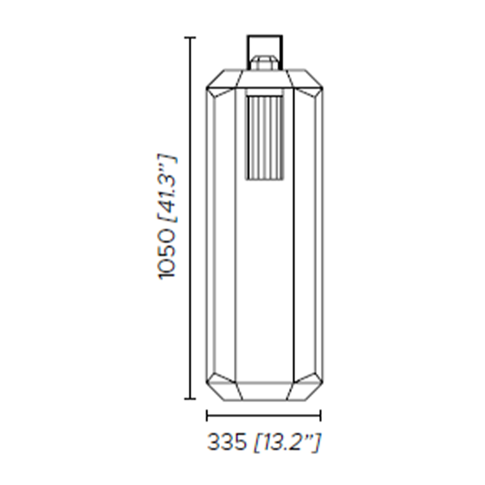 Outdoor lantern Contardi Cube Outdoor large battery