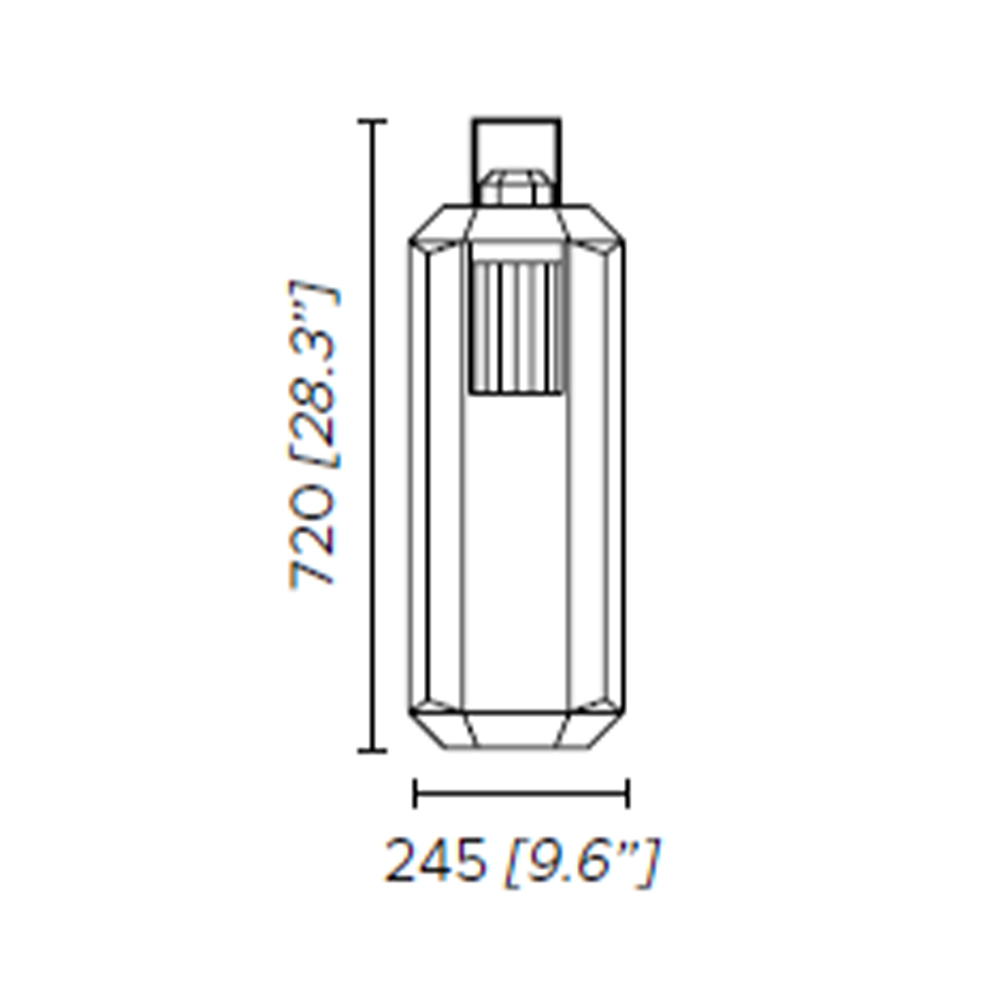 Outdoor lantern Contardi Cube Outdoor small battery