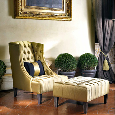 Chairs Softhouse Armchair with pouffe Vittoria