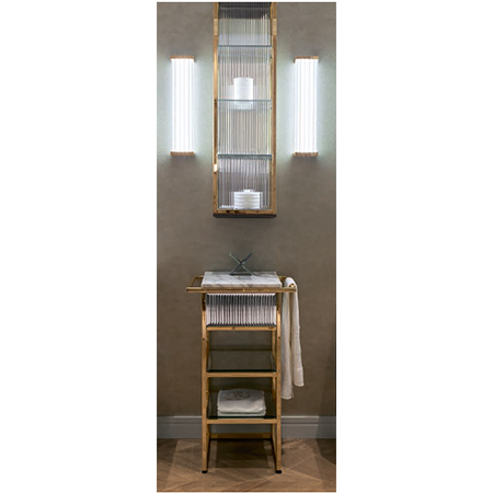 Bathroom Oasis Towel holder with 1 drawer and 2 shelves Academy Ribbed